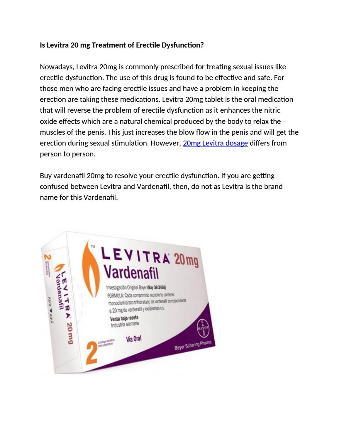 levitra vardenafil 20 mg