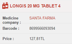 Longis tadalafil 20mg Longis tadalafil 20mg