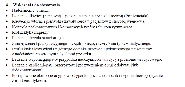 Propranolol 40 mg wzf Propranolol 40 mg wzf