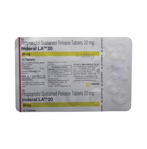 Propranolol inderal 20 mg Propranolol inderal 20 mg