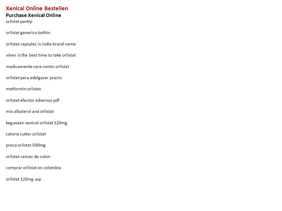 Orlistat Online Bestellen
