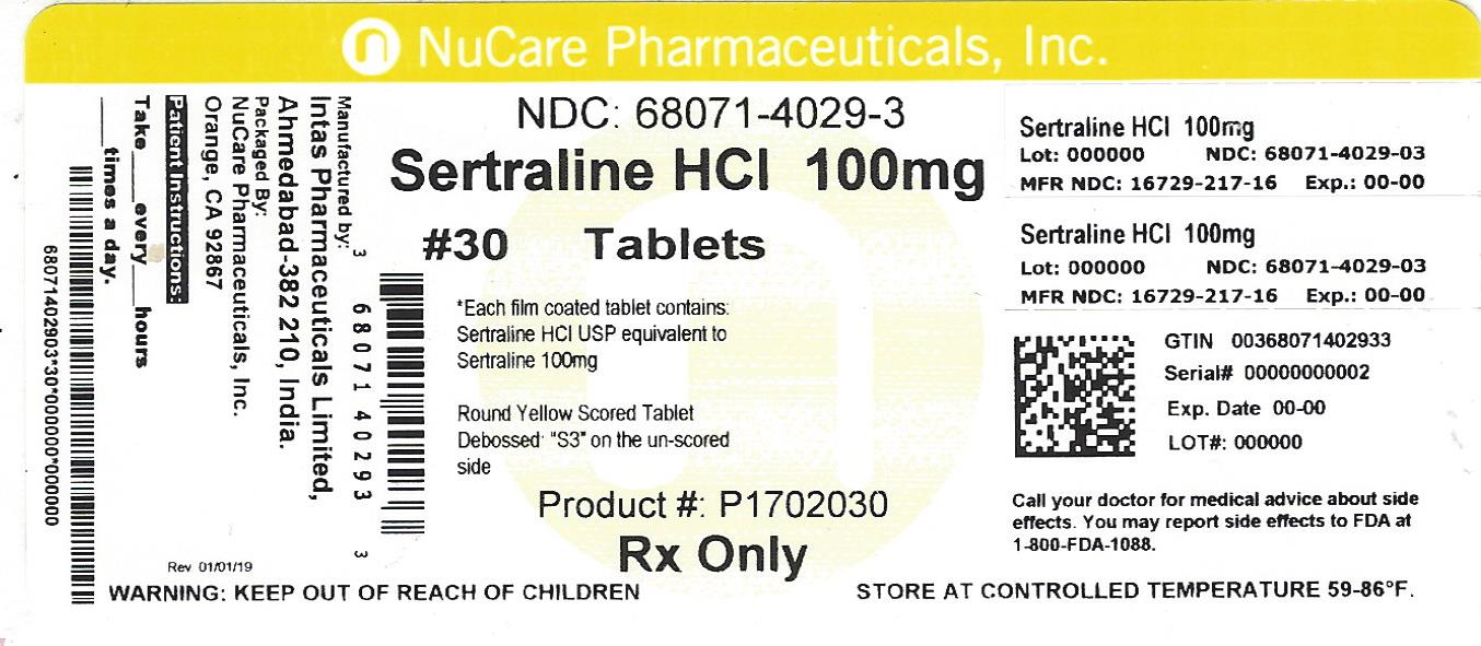 Sertraline 100mg ndc