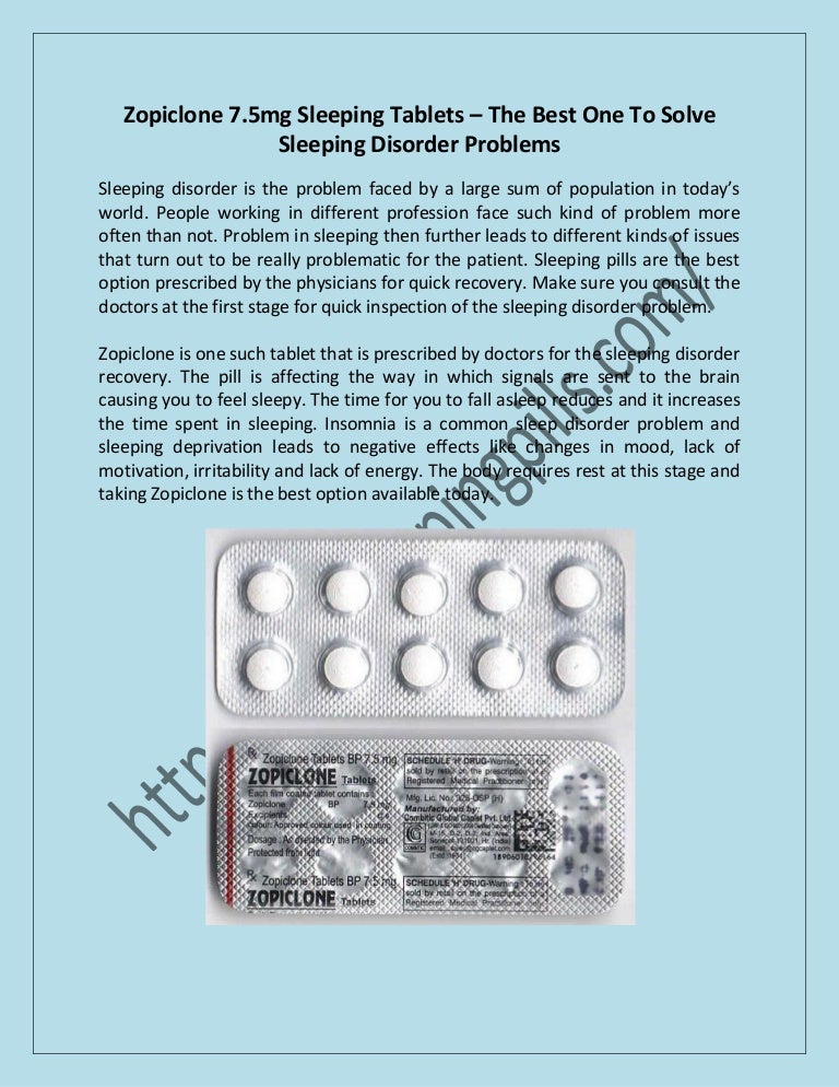 zopiclone tablette