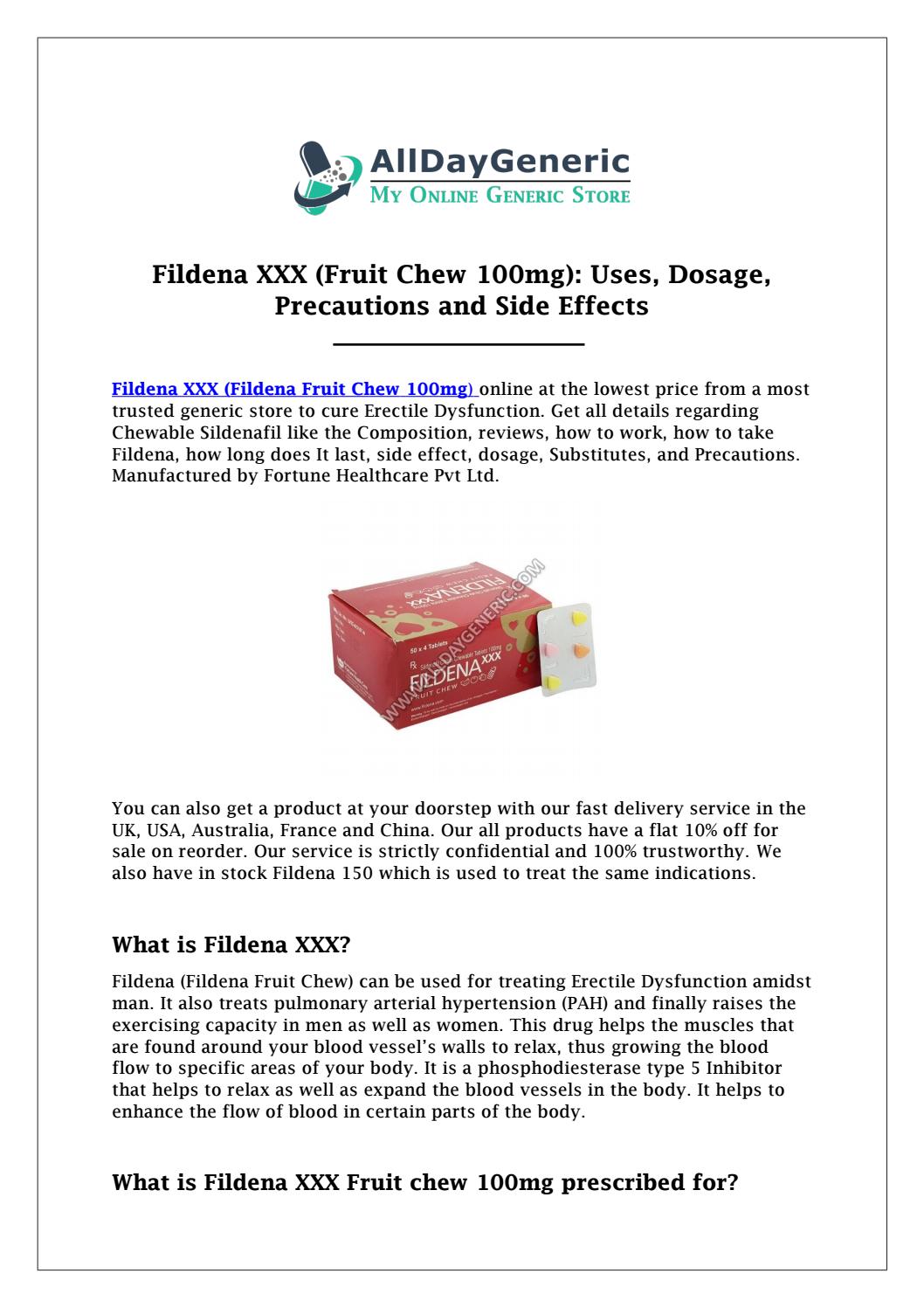 Fildena Fruit Chew 100 Mg