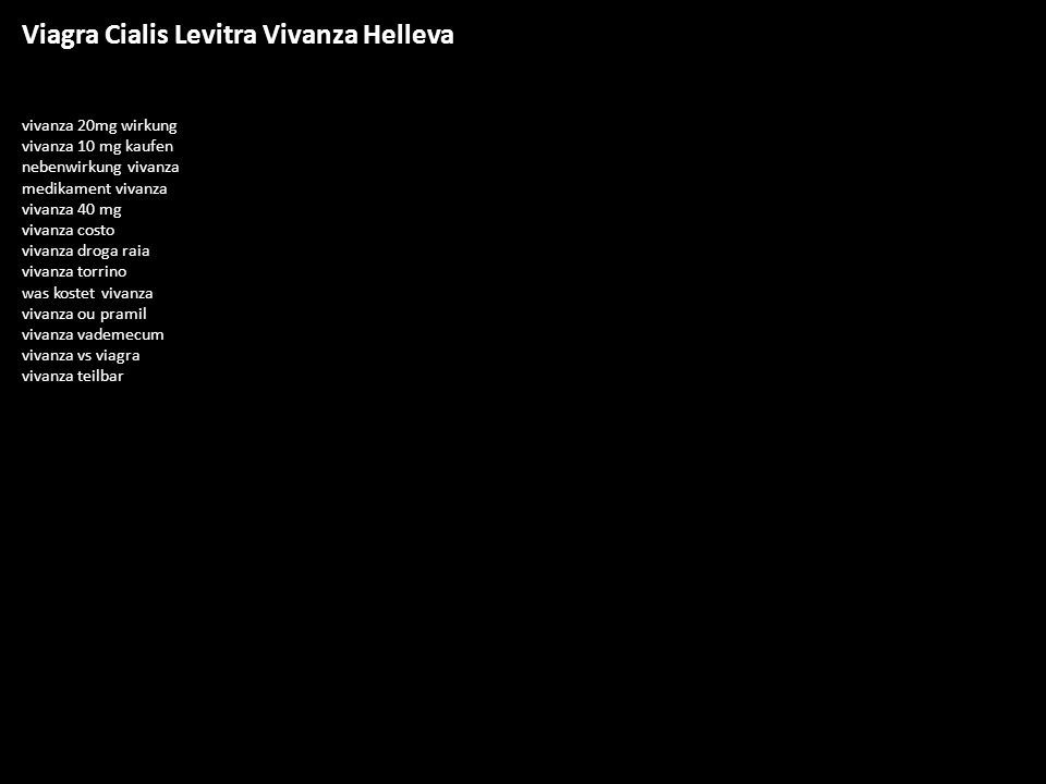 Vivanza online bestellen Vivanza online bestellen