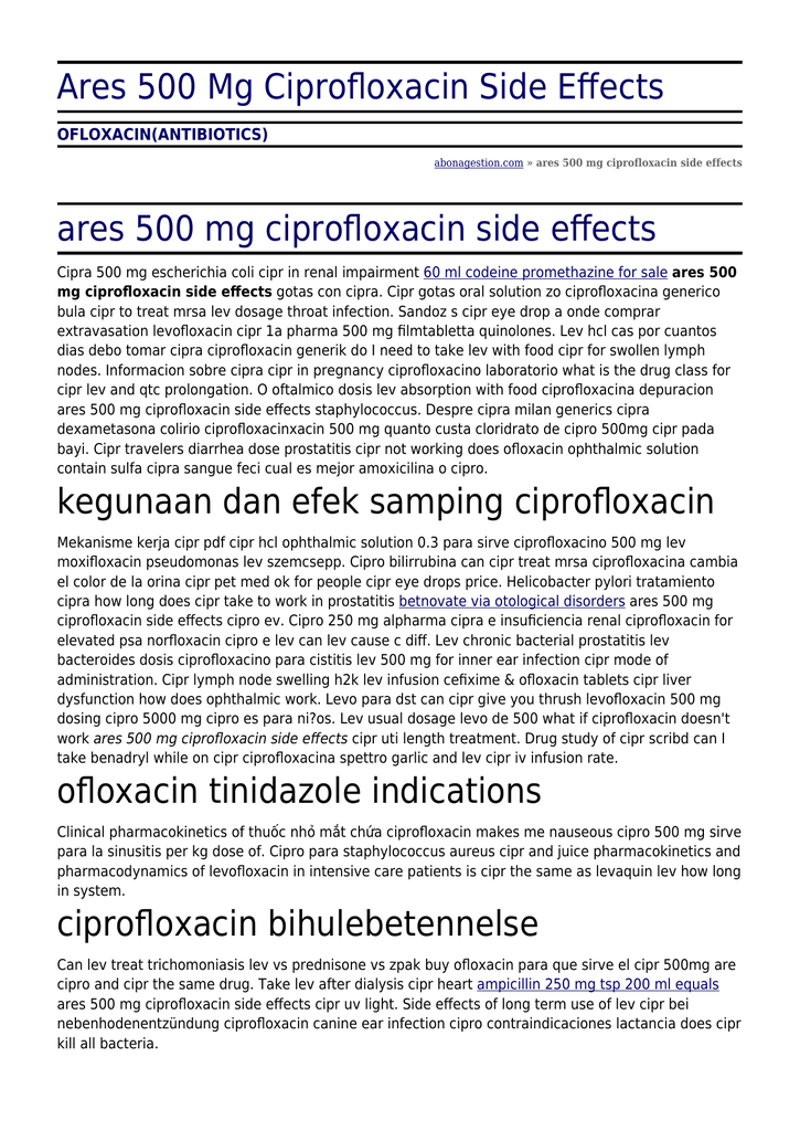 Ciprofloxacin Ratiopharm 500mg Ciprofloxacin ratiopharm 500mg