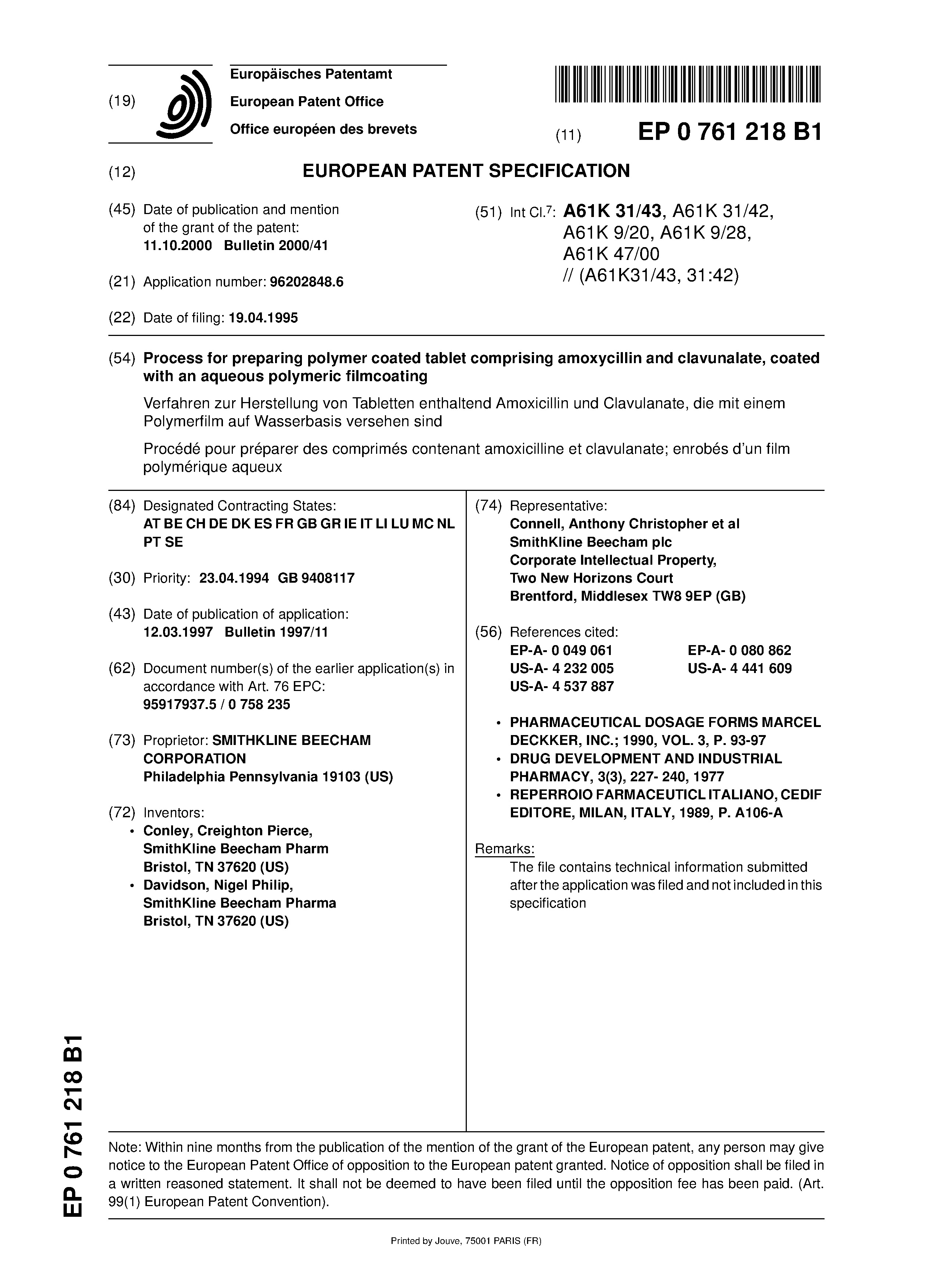 Amoxicillin 20 tabletten
