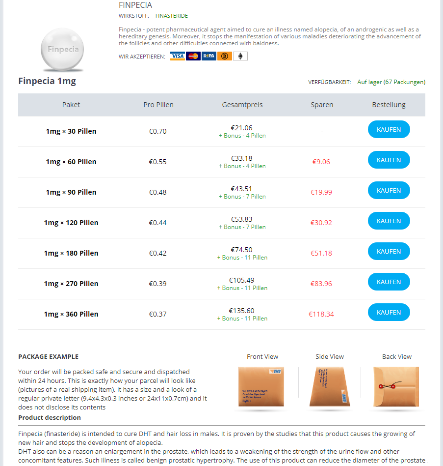 Finpecia Apotheke Online