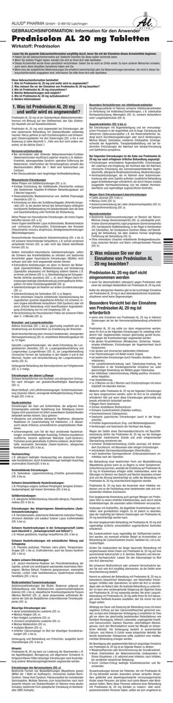 Prednisolon stada 20mg tabletten