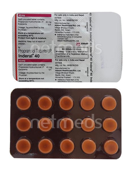 Propranolol 40mg Propranolol 40mg