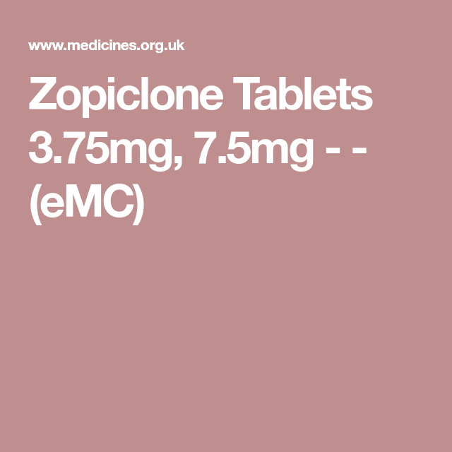 Zopiclon Tabletten 3.75 Mg Zopiclon Tabletten 3.75 Mg